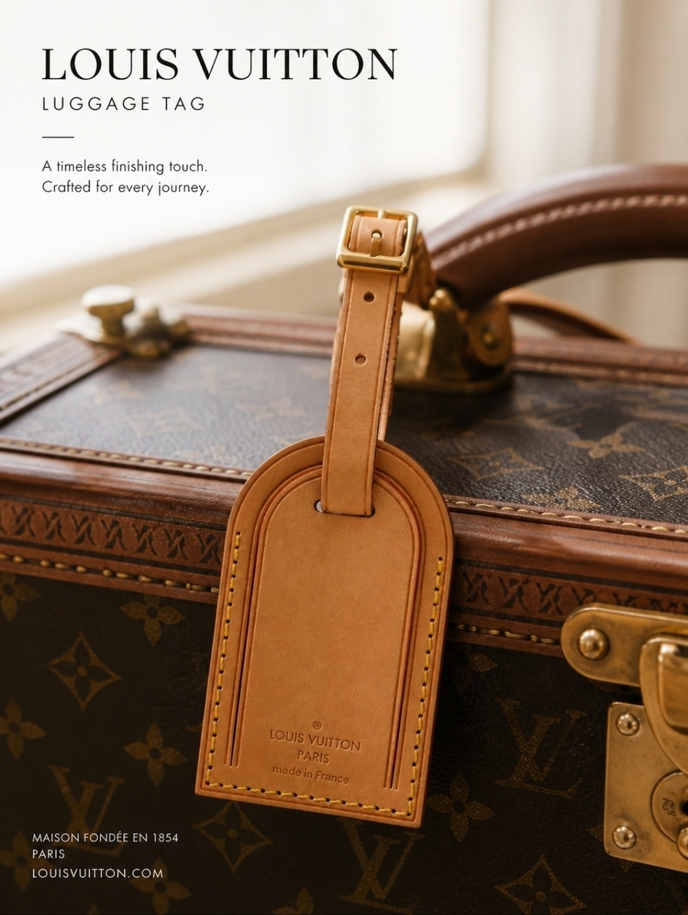 Louis Vuitton Vachetta Leather Luggage Tag